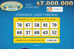 Los Números de Oro de LA GACETA del 14 de junio de 2026