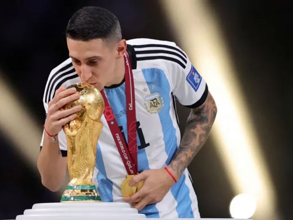 JUGADOR HISTÓRICO. Di María anotó uno de los tantos en la final de la Copa del Mundo 2022.