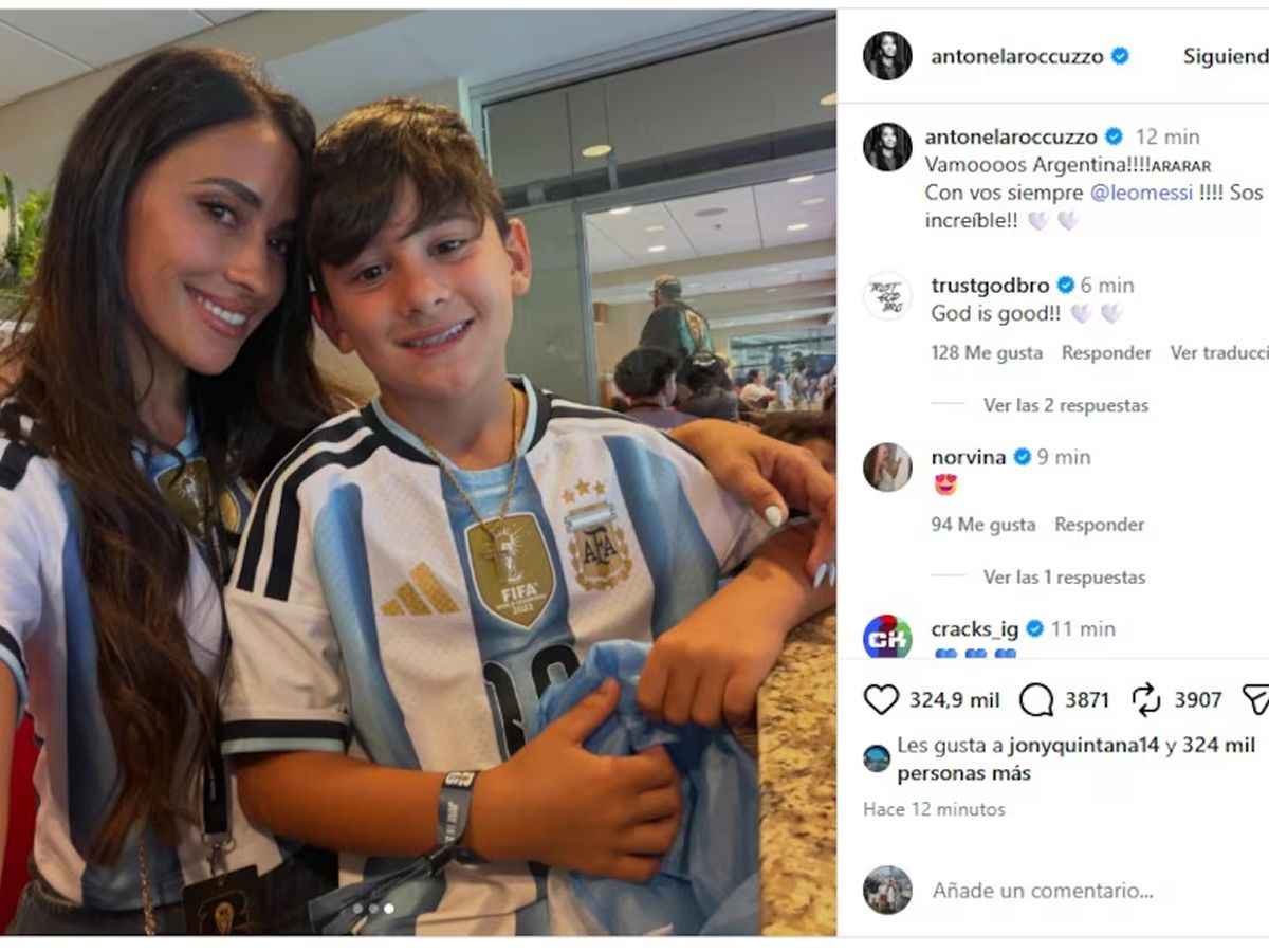 El romántico posteo de Anto Roccuzzo para Messi tras su estupenda actuación ante Argelia en el Mundia
