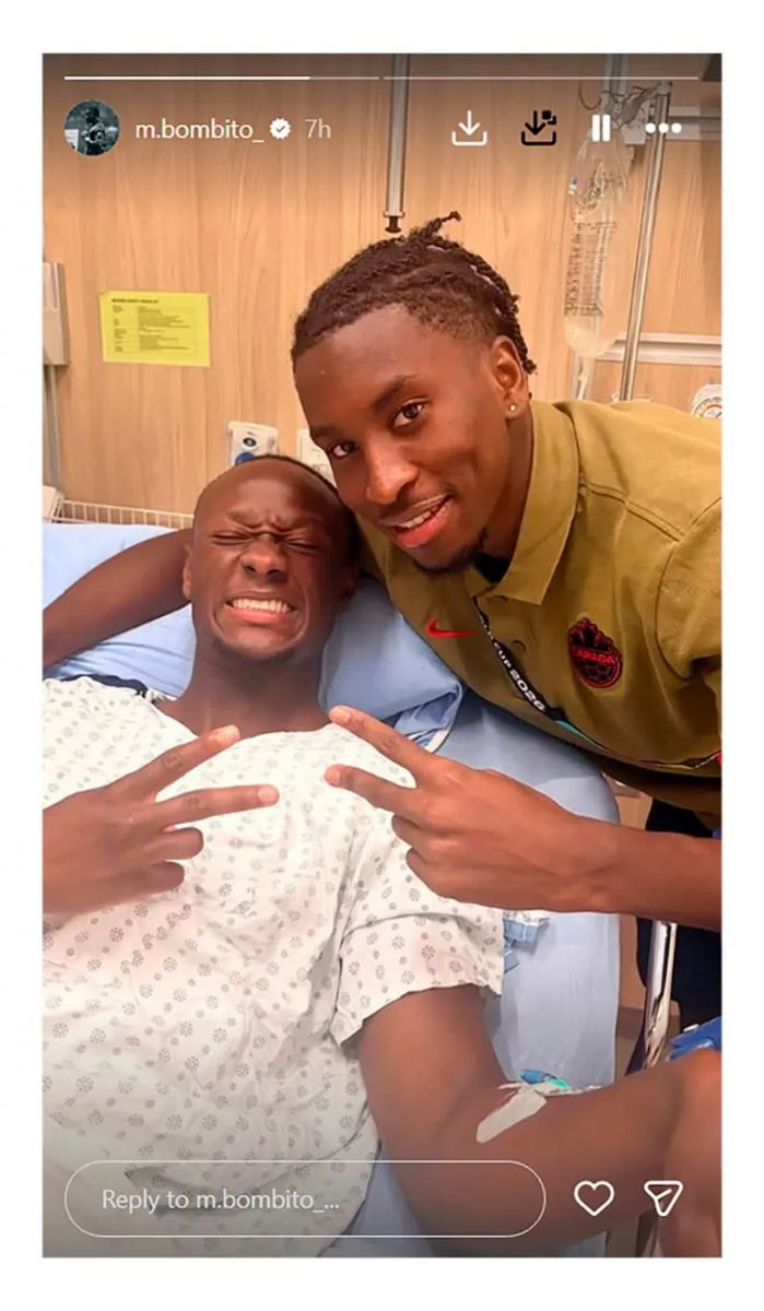 Bombito visitó a Ismael Koné pos operación.