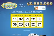 Los Números de Oro de LA GACETA del 24 de junio de 2026