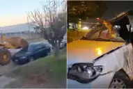 Entre Ríos: manejaba alcoholizado una retroexcavadora, chocó siete autos y dejó dos heridos