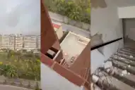 Bajó desde un 10° piso filmando cómo se derrumbaba su edificio durante el terremoto en Venezuela