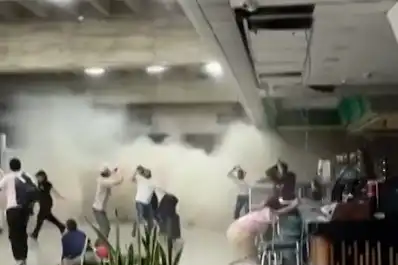 Corrían para salvarse: el impactante video del terremoto en el principal aeropuerto de Venezuela