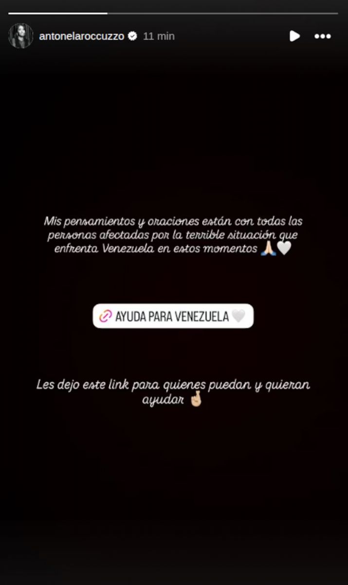 Antonela Roccuzzo se solidarizó con las víctimas de los terremotos en Venezuela y se sumó a una campaña