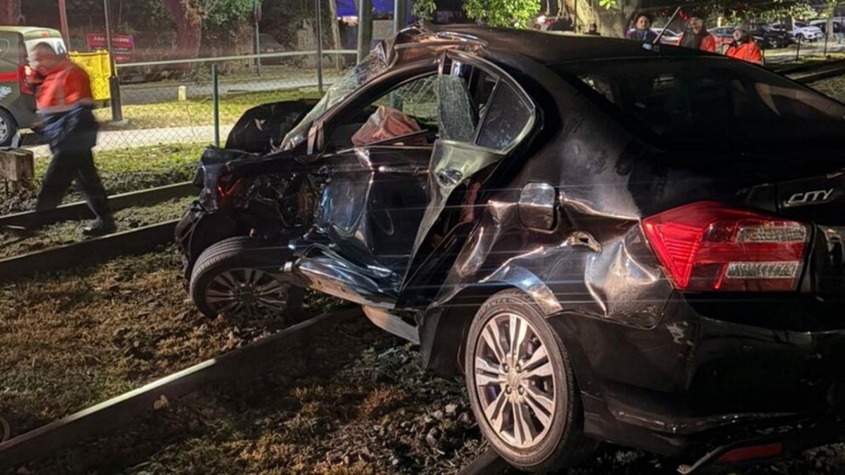 ASÍ QUEDÓ EL AUTO. El Honda Civic que manejaba Ernestina Pais.