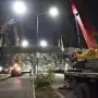 Desmantelan el puente peatonal que llegó al límite en la avenida Benjamín Aráoz