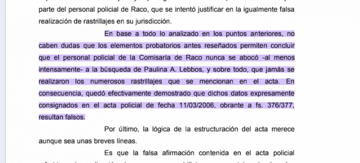 Veinte años después: las condenas que probaron el encubrimiento, pero no quién mató a Paulina Lebbos