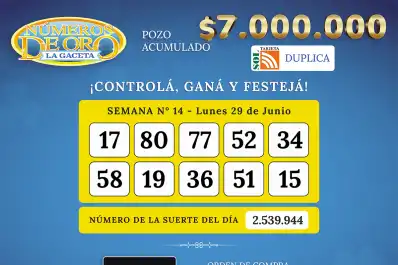 Los Números de Oro de LA GACETA del 29 de junio de 2026
