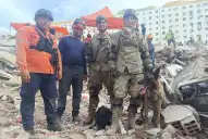 Bart, el perro argentino que ayudó a rescatar a dos niños atrapados entre los escombros en Venezuela