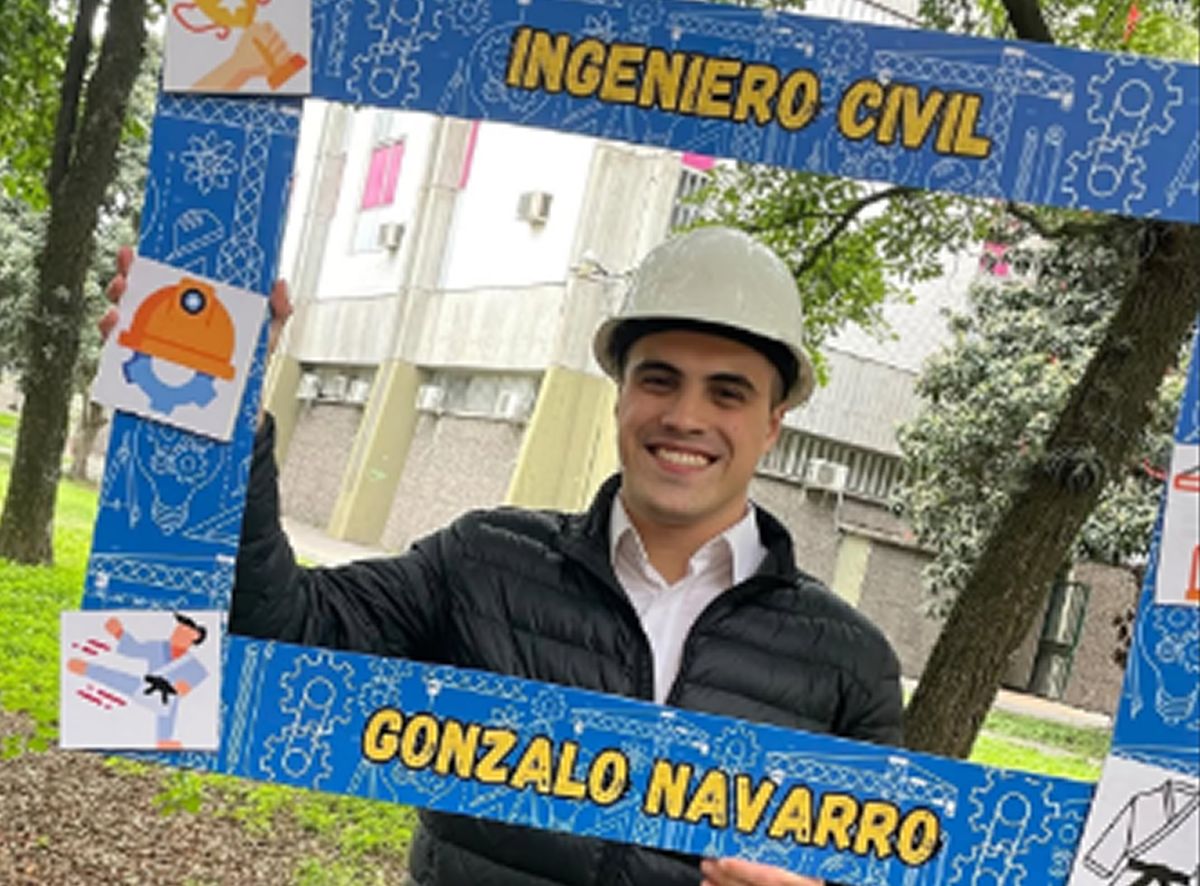 OTRA META. Gonzalo Navarro se recibió de ingeniero civil en la UNT mientras desarrollaba su carrera en el karate de alto rendimiento.