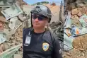 El video que indignó a Venezuela: vecinos descubrieron a un policía con dinero hallado entre los escombros
