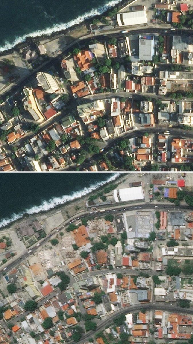 El antes y el después de Venezuela tras los terremotos: las imágenes que difundió la NASA