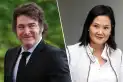 Javier Milei felicitó a Keiko Fujimori tras su victoria y habló de una nueva etapa en la relación bilateral con Perú