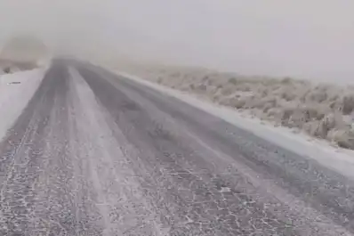 Cortaron el tránsito por la ruta 307 debido al congelamiento de la calzada