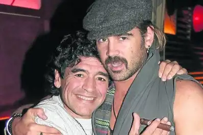Colin Farrell habló del beso con Diego Maradona y contó cómo fue aquel inolvidable encuentro