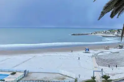 Nevó en Mar del Plata por primera vez en 35 años
