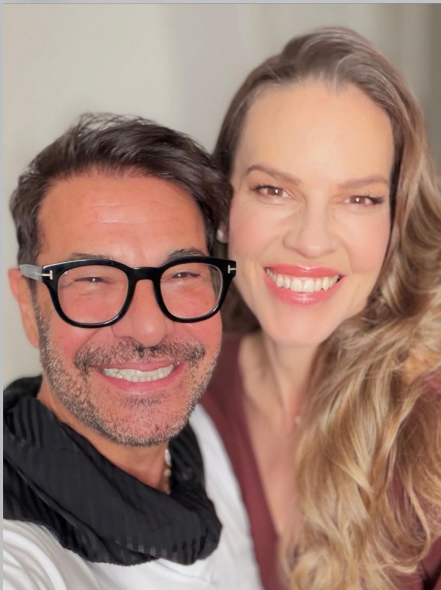 Con Hilary Swank