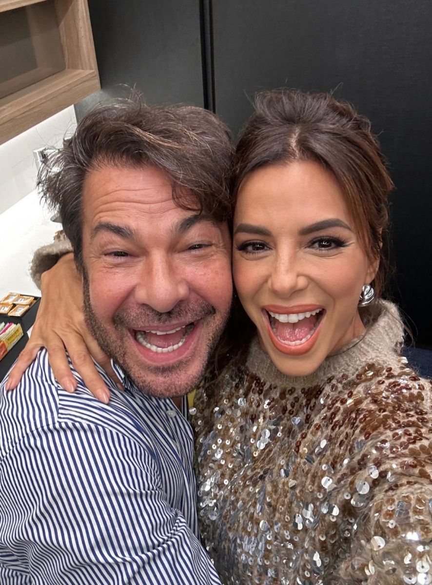 Con Eva longoria.