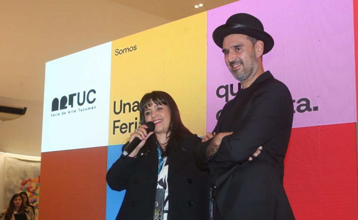 ARTUC. Juan Grande y Fredesvinda Denis dirigieron la primera la feria de arte contemporáneo en Tucumán.
