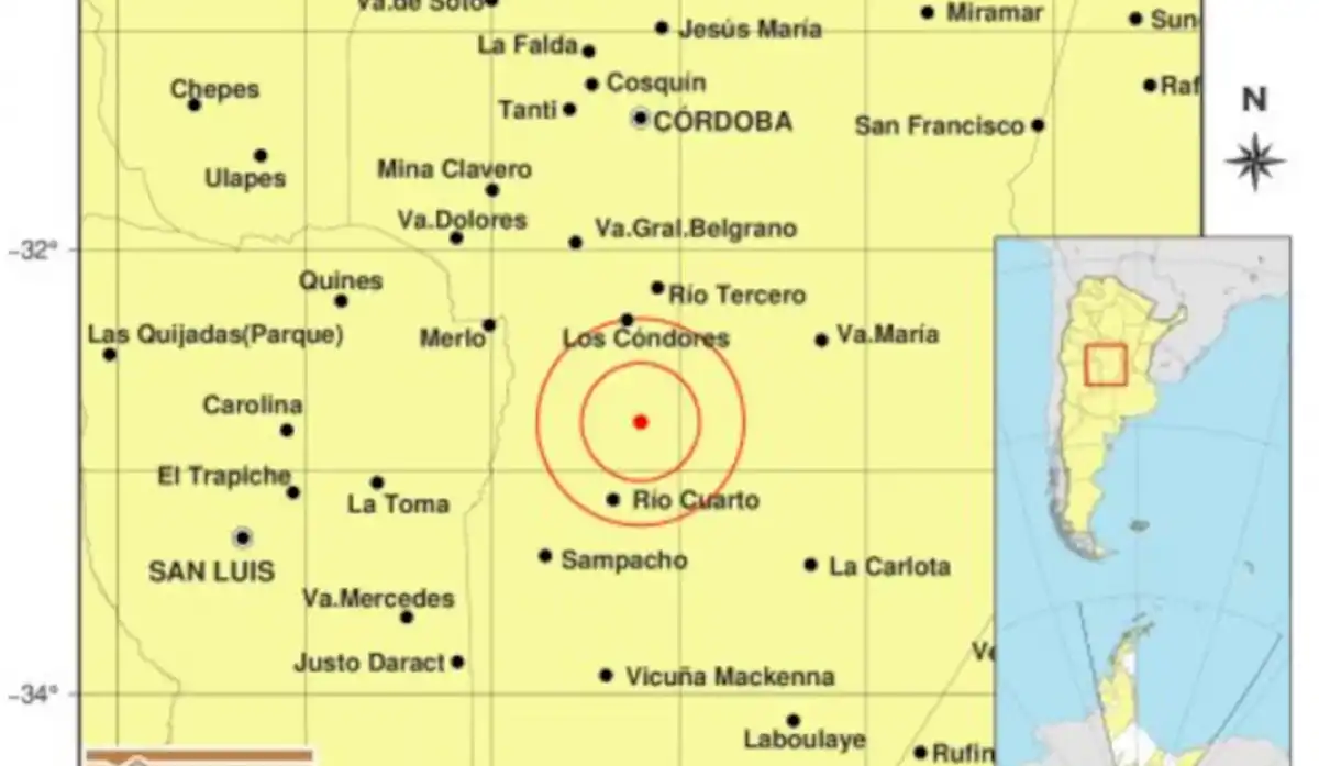 Sismos en Córdoba: dos temblores sacudieron la provincia en pleno partido de la Selección