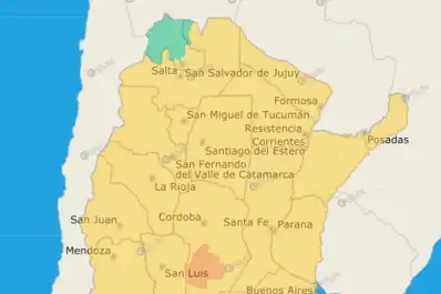 La ola polar no da tregua: 18 provincias están bajo alerta por frío extremo y hay zonas con alerta naranja