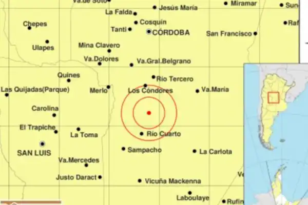 Sismos en Córdoba: dos temblores sacudieron la provincia en pleno partido de la Selección