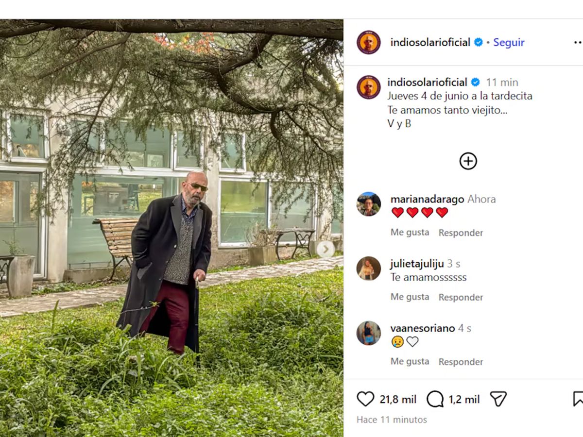 La imagen más íntima del Indio Solari: su familia la compartió y fue tomada un día antes de morir