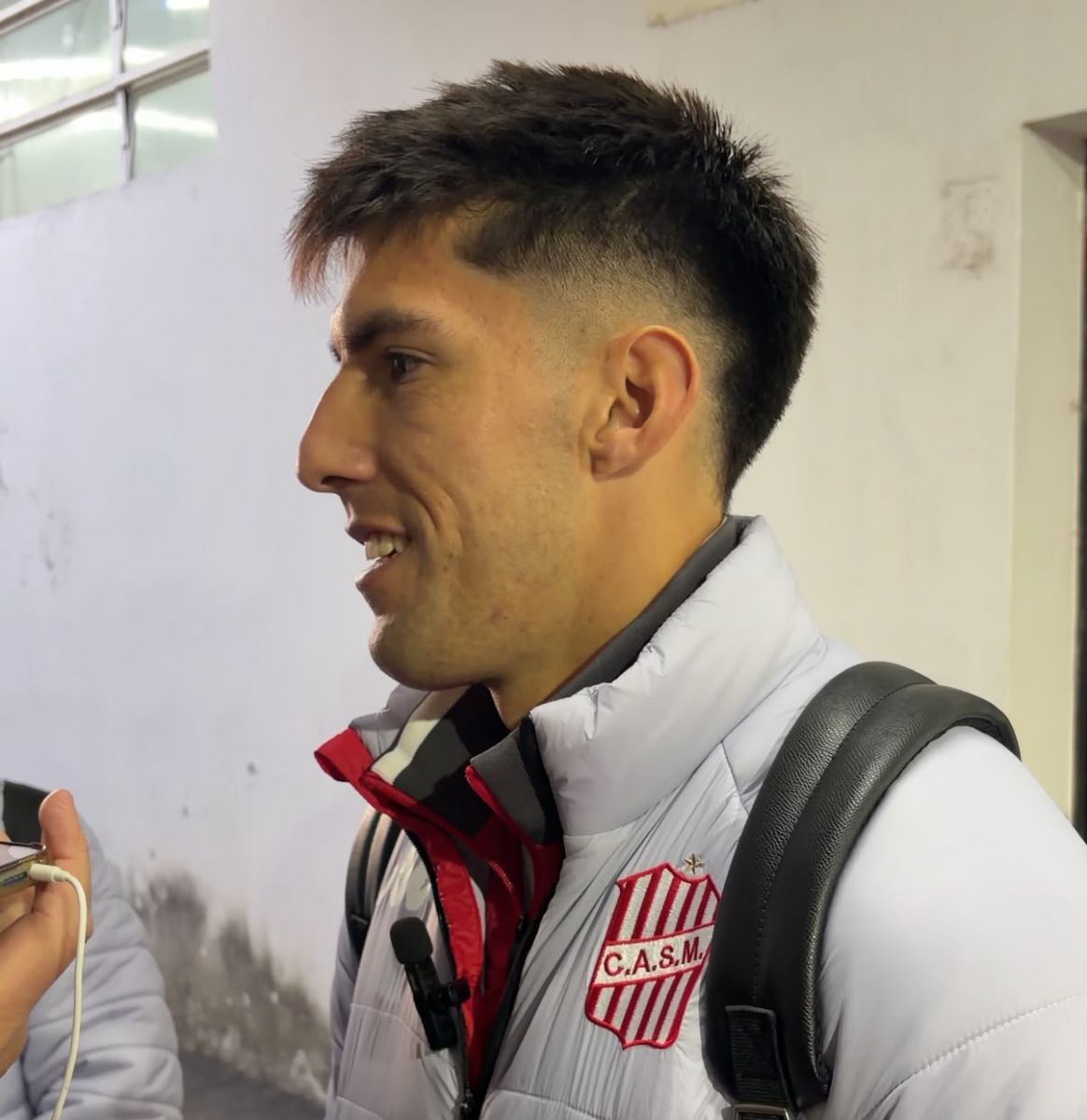 SONRISA. Nahuel Manganelli habló tras ser una de las figuras del triunfo frente a Patronato.