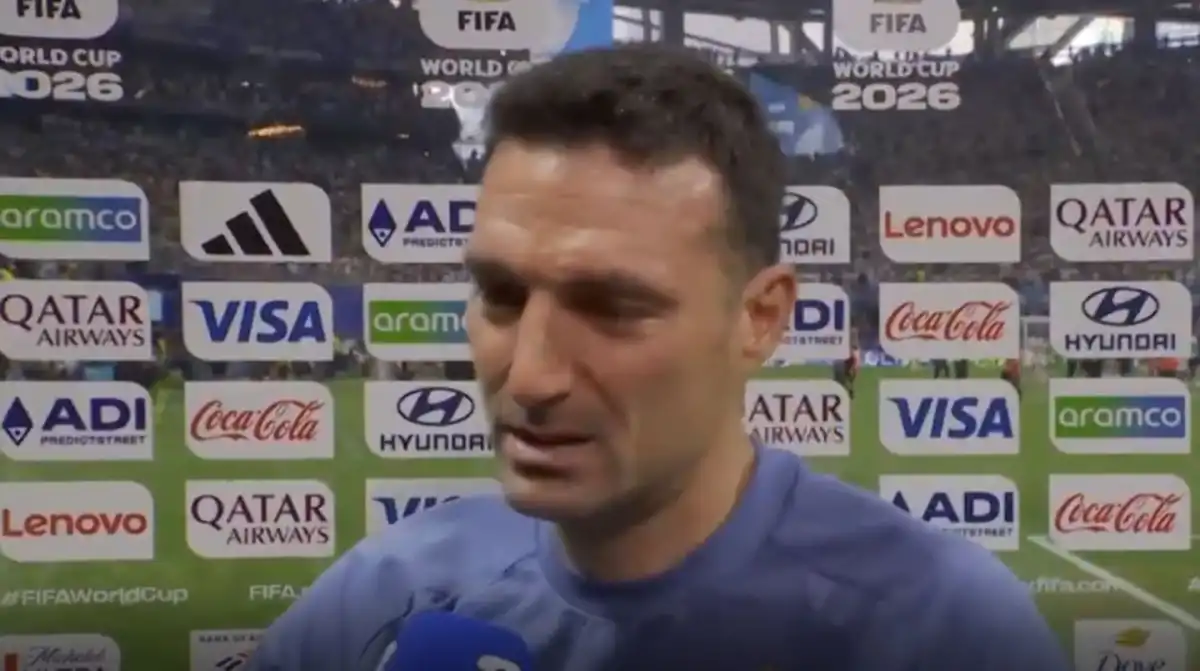 Ya está...: Scaloni no pudo contener las lágrimas tras la histórica remontada de la Selección