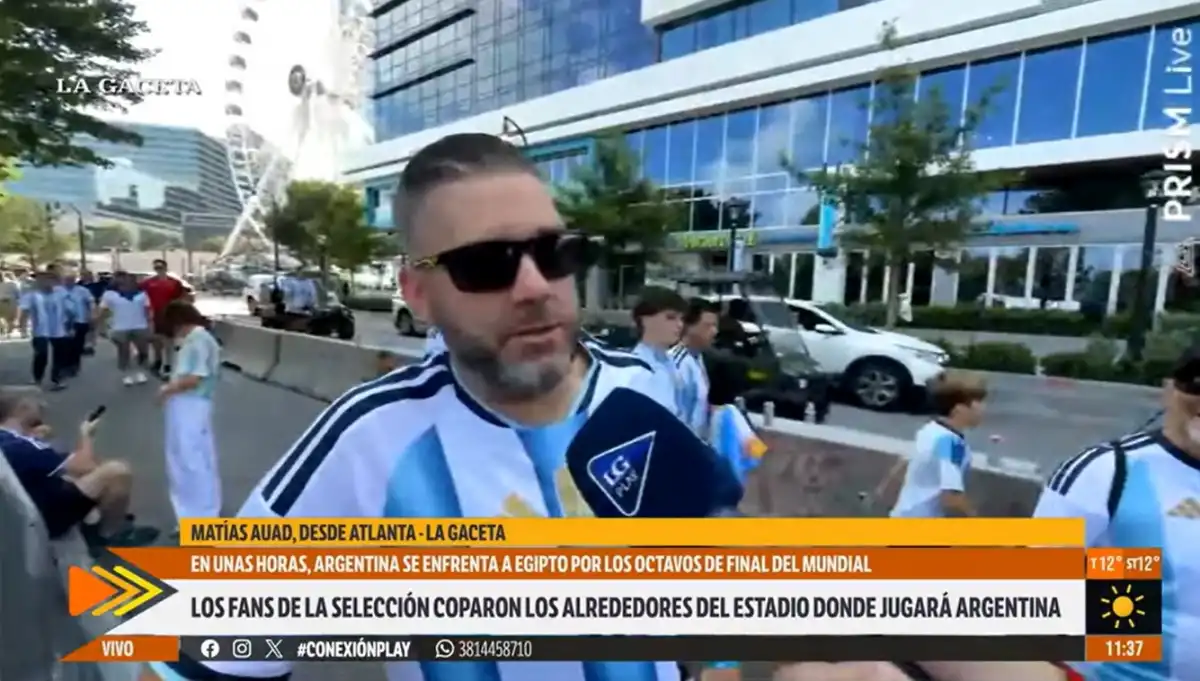 LA GACETA, en Atlanta: hinchas de todo el mundo se unen por Messi y alientan a Argentina antes del partido