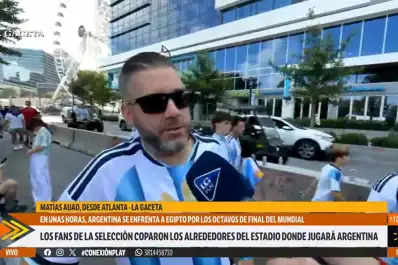 LA GACETA, en Atlanta: hinchas de todo el mundo se unen por Messi y alientan a Argentina antes del partido