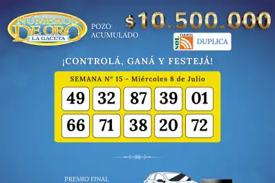 Los Números de Oro de LA GACETA del 8 de julio de 2026