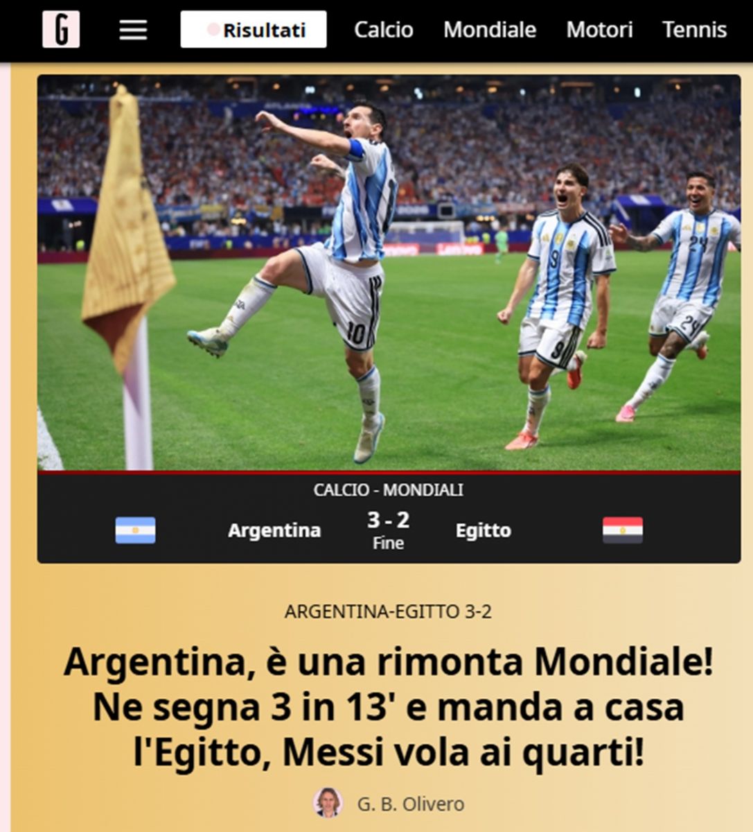 Lágrimas, Dios y Faraónico: los diarios del mundo hablan de Messi y del agónico pase argentino a cuartos de final
