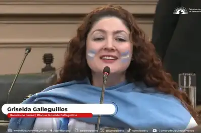 Con camisetas y la cara pintada: legisladores salteños homenajearon a la Scaloneta y vincularon el triunfo con Javier Milei