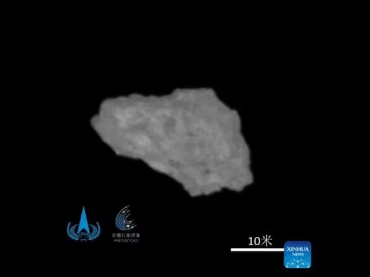 Fotografía de Kamo'oalewa, asteroide 2016HO3, tomada por la sonda china Tianwen-2