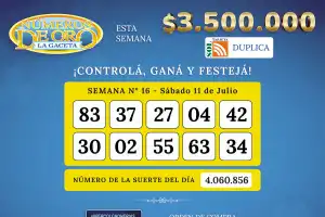 Los Números de Oro de LA GACETA del 11 de julio de 2026