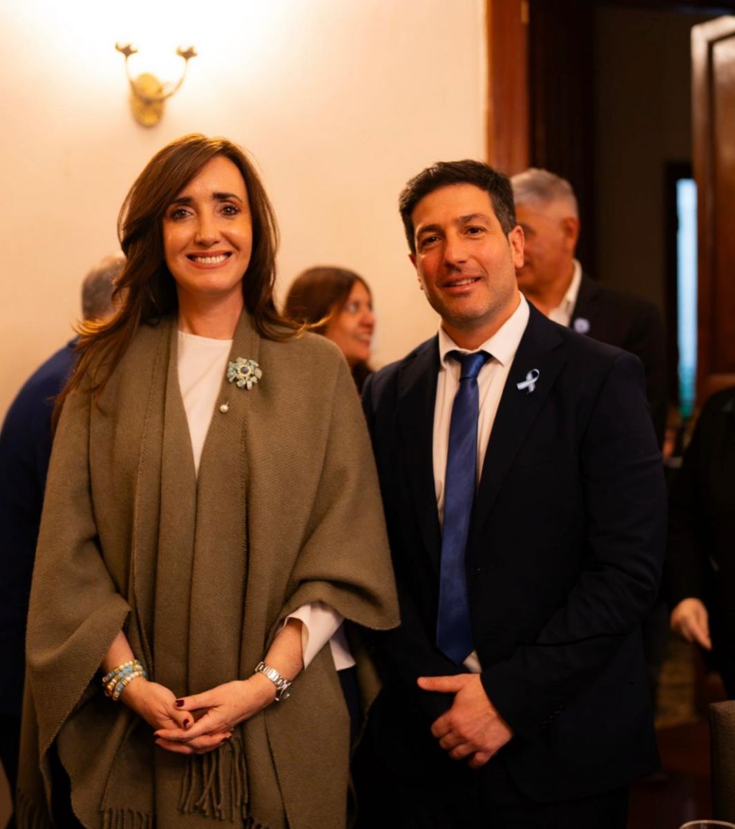 Victoria Villarruel y Jorge Etchandy, del Ipaat.
