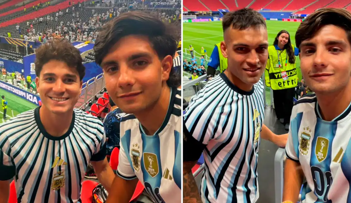 Viajó al Mundial sin entrada, terminó en un palco VIP y se sacó fotos con casi toda la Selección argentina