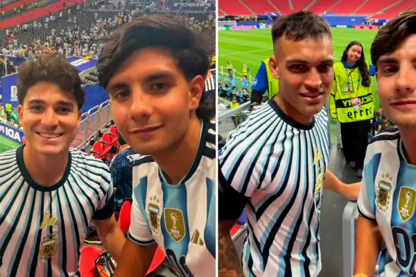 Viajó al Mundial sin entrada, terminó en un palco VIP y se sacó fotos con casi toda la Selección argentina