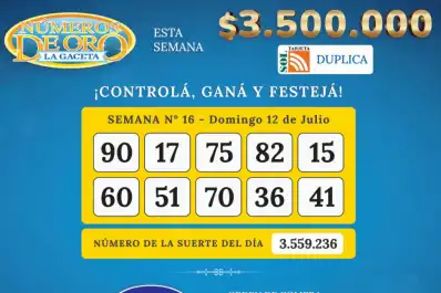 Los Números de Oro de LA GACETA del 12 de julio de 2026