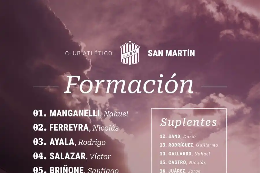 Los 11 titulares del equipo local
