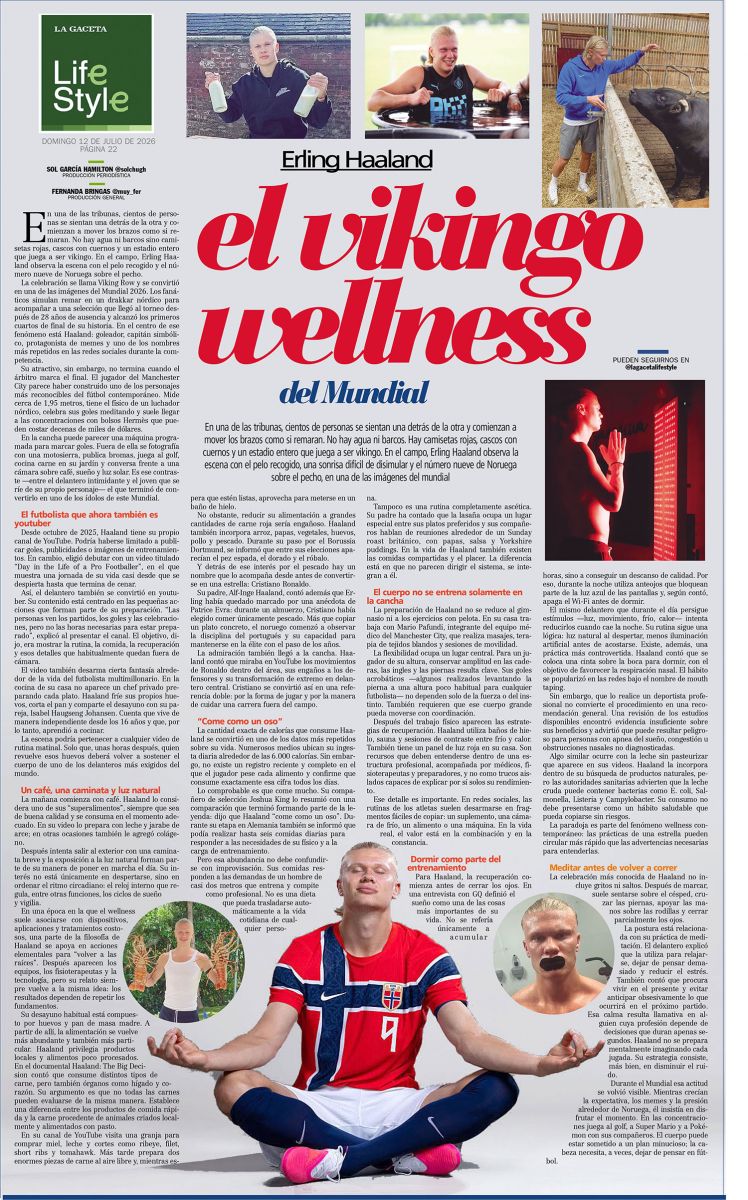 Erling Haaland, el vikingo wellness del Mundial