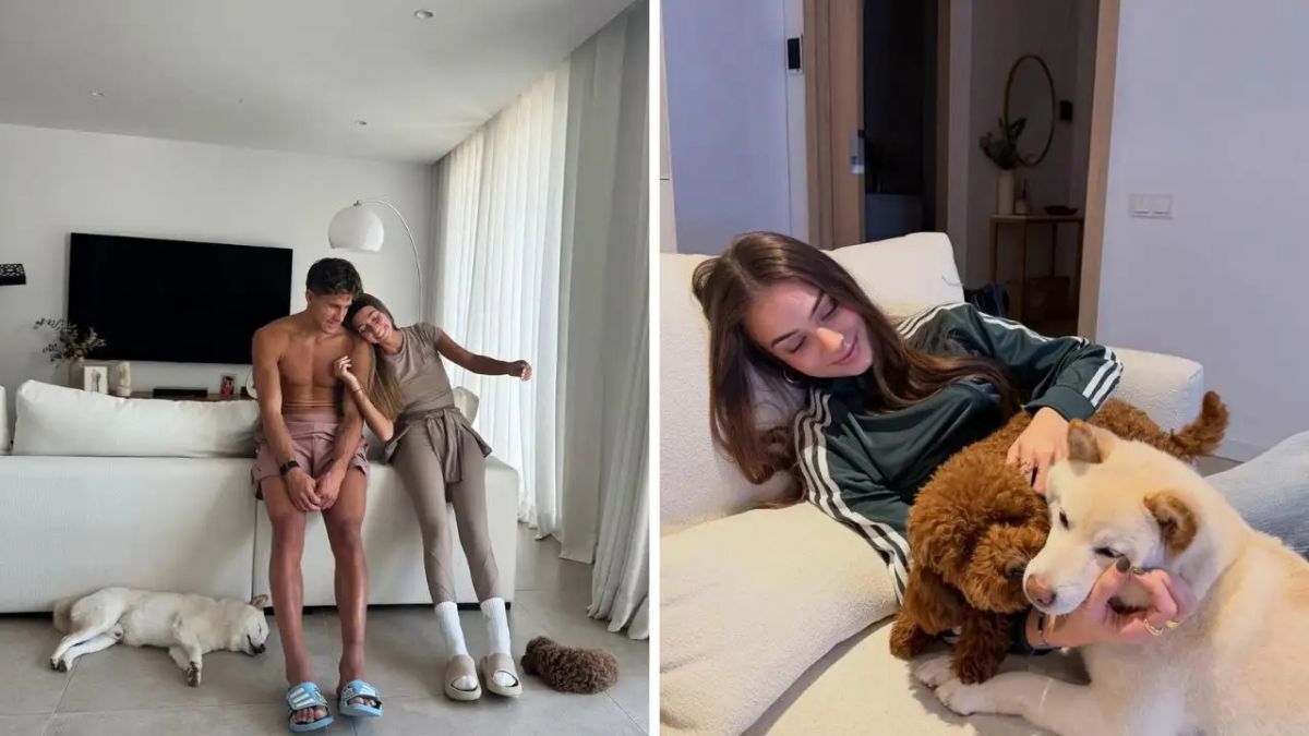 Así es la casa de Giuliano Simeone e Irene Ariza en Madrid: un hogar moderno con madera, luz natural y espacios para sus mascotas