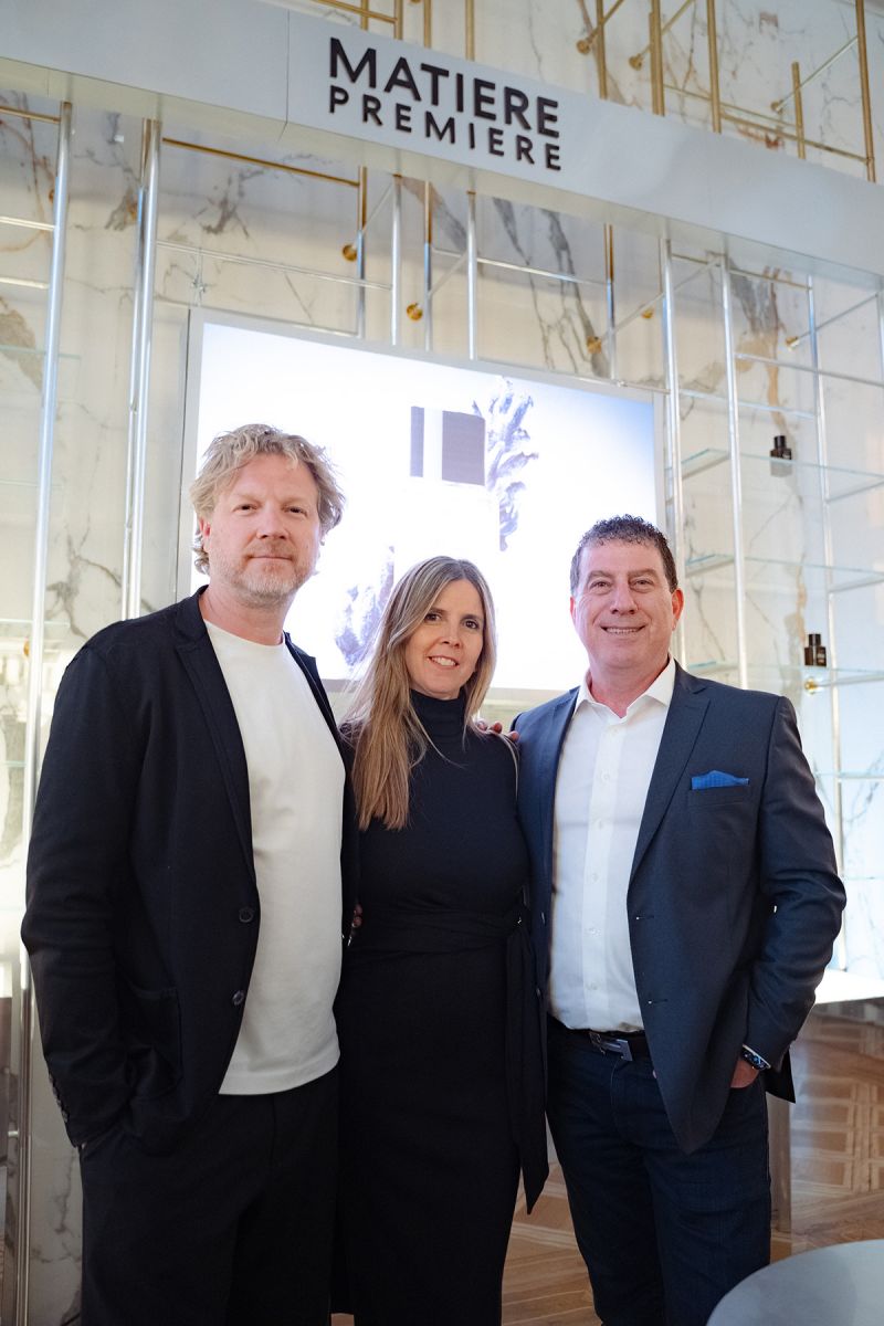 Caius von Knorring cofundador y CEO Matiere Premiere, Veronica Escudero y Eduardo Wolf de édition privée