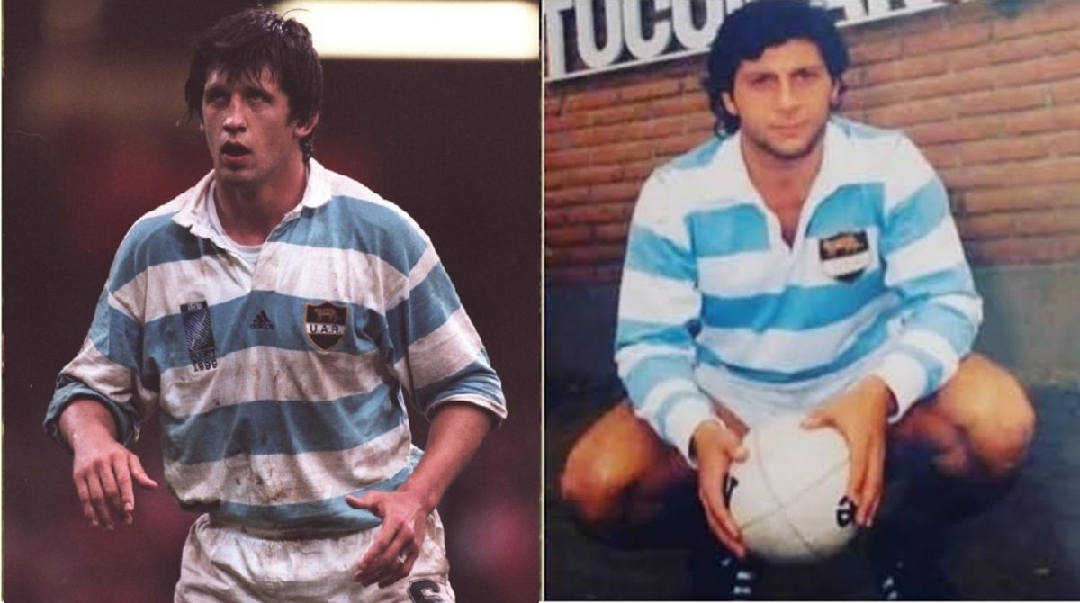 DEBUT. José Santamarina y Martín Terán estuvieron en el estreno del Mundial 1995 frente a Inglaterra.