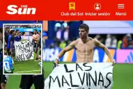 Los medios ingleses estallaron tras la bandera de Las Malvinas son Argentinas en los festejos de la Selección