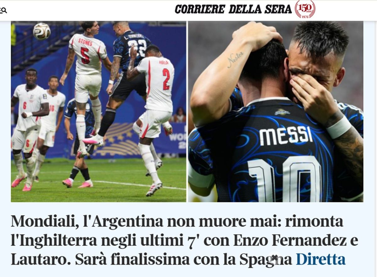 “¡Épico!” e “¡Inmortal!”: los diarios de todo el planeta se rindieron a los pies de Messi y la Selección