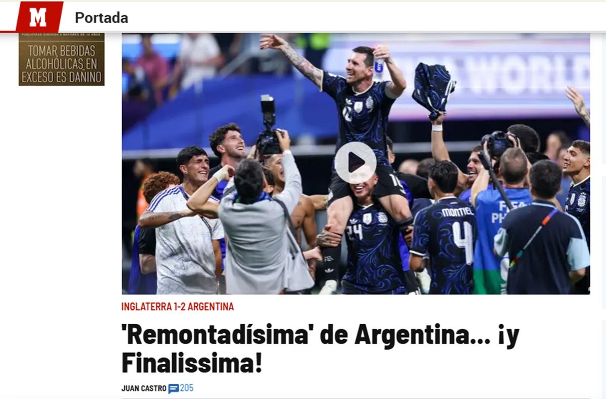 “¡Épico!” e “¡Inmortal!”: los diarios de todo el planeta se rindieron a los pies de Messi y la Selección