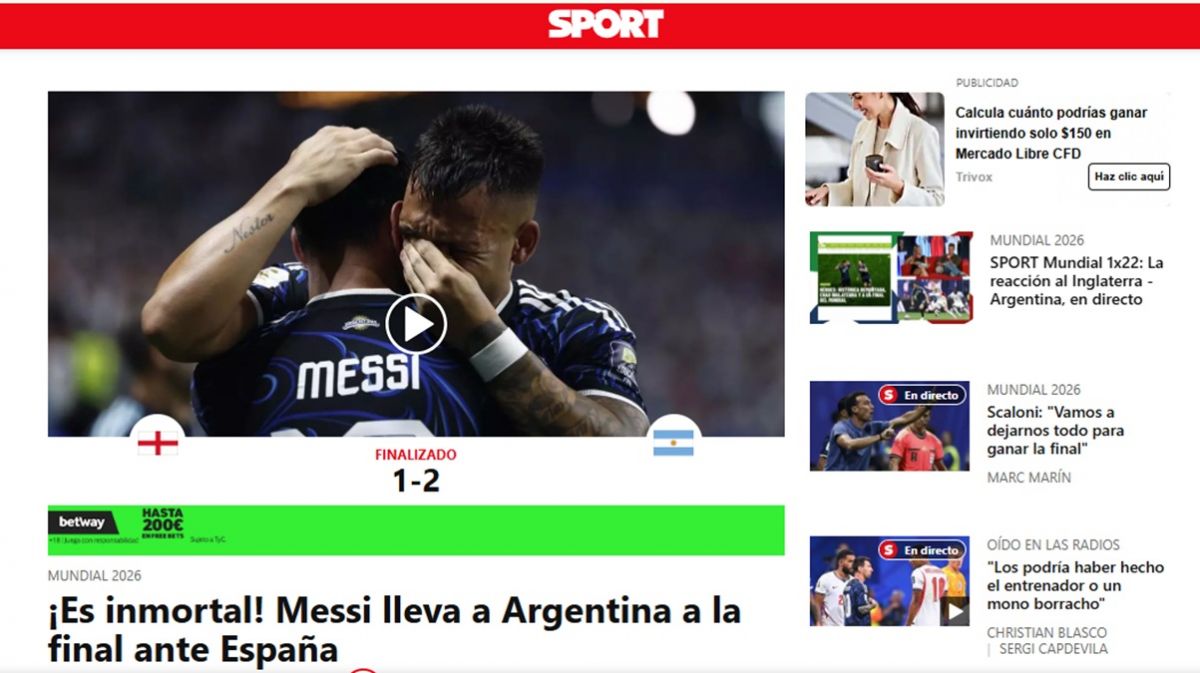 “¡Épico!” e “¡Inmortal!”: los diarios de todo el planeta se rindieron a los pies de Messi y la Selección